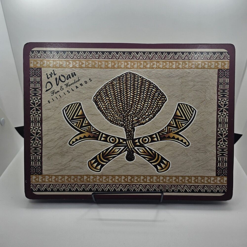Vintage 5pc Fiji Islands Souvenir Coaster / Placemat